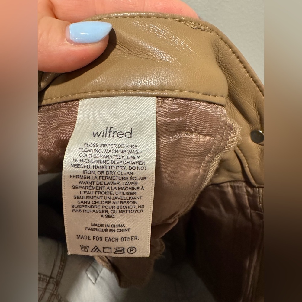 Wilfred Aritzia The Melina Faux Leather Pant in Mocha Size 00 - Picture 7 of 8